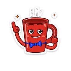 The Mug in a bow tie, thumbs-up